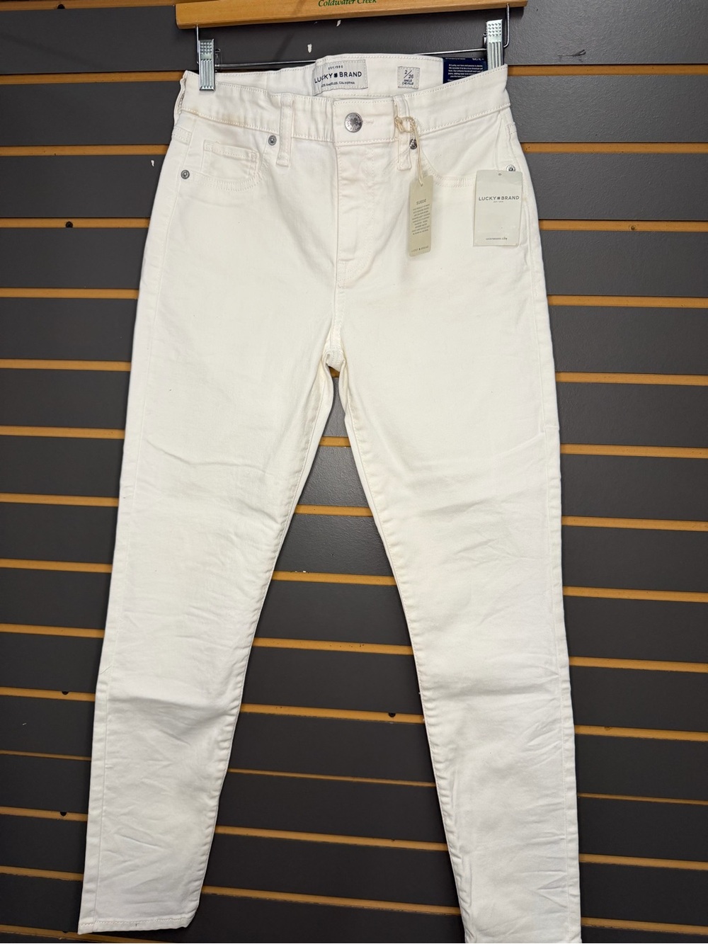Lucky Brand Cream High-Rise Skinny Jeans